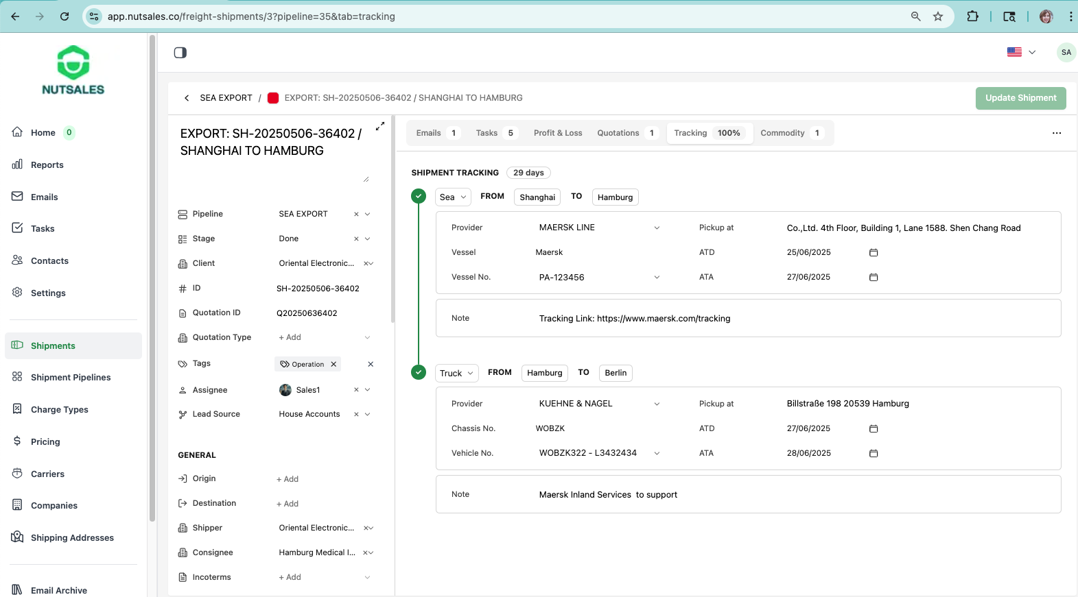 AI-powered shipment data input and tracking